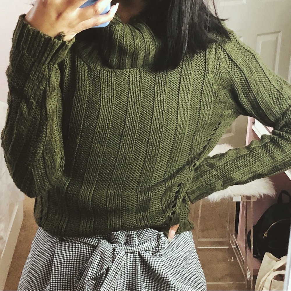 Cowl Neck Knit Sweater
